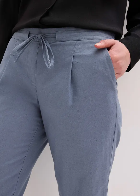 Pantalon en lin m&eacute;lang&eacute;, bonprix
