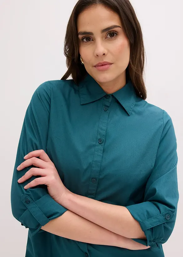 Robe-chemise en popeline de coton, bonprix