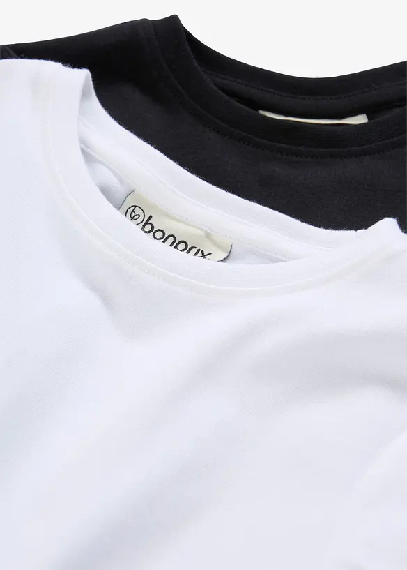 Lot de 5 T-shirts en coton extensible, bonprix