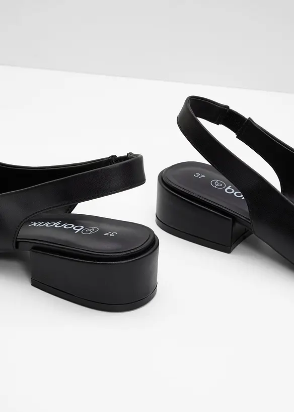 Escarpins slingback &agrave; talon plat, bonprix