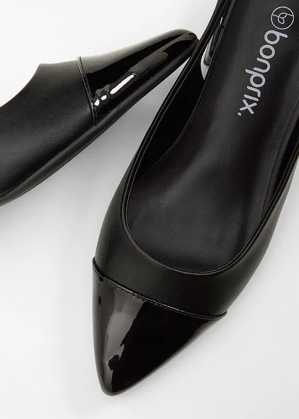 Escarpins slingback &agrave; talon plat, bonprix