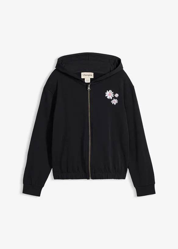 Sweat zipp&eacute; 100% coton, bonprix