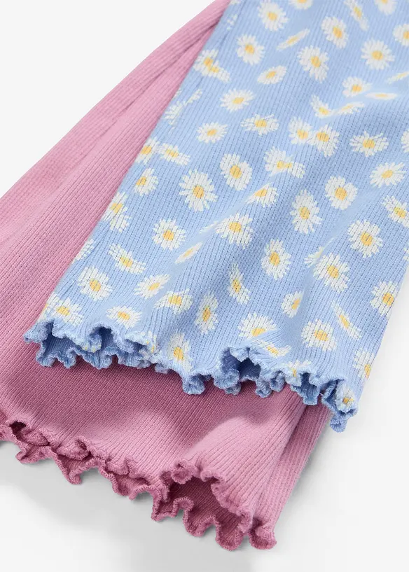 Lot de 2 leggings &eacute;vas&eacute;s et c&ocirc;tel&eacute;s, bonprix