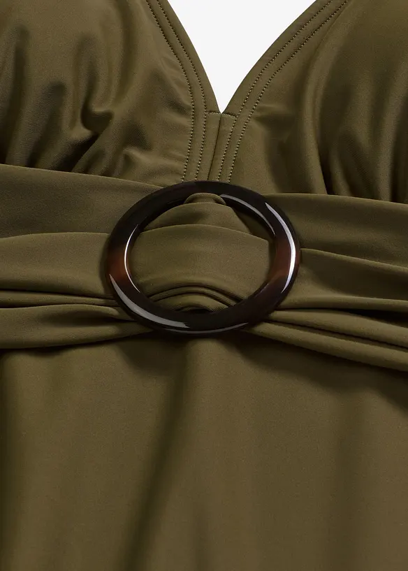 Maillot 1 pi&egrave;ce sculptant, maintien l&eacute;ger, encolure V, bonprix