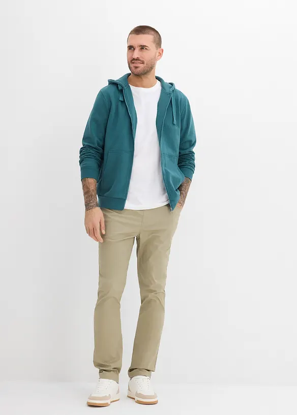 Pantalons taille extensible confortables, regular, &agrave; cordon contrastant, bonprix