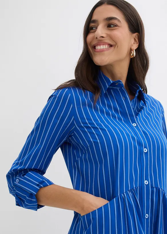 Robe &agrave; col chemise, 100% coton, bonprix