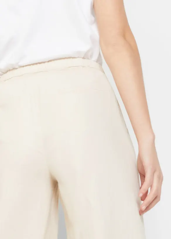 Pantalon palazzo en lin m&eacute;lang&eacute;, bonprix