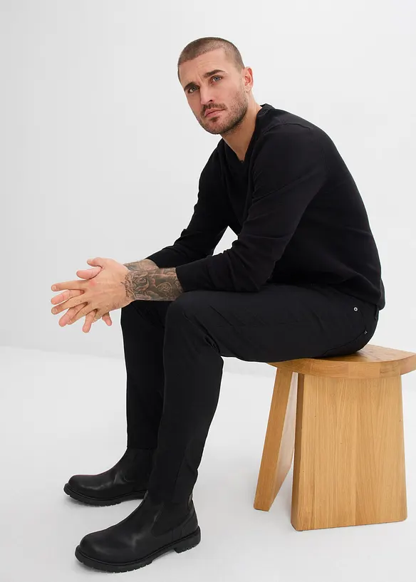 Pantalon fusel&eacute; extensible &agrave; taille &eacute;lastiqu&eacute;e, regular, bonprix