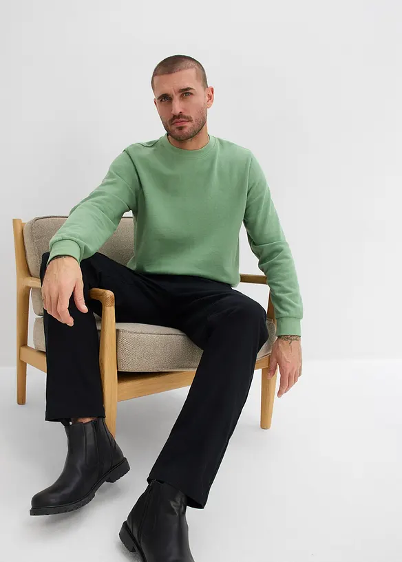 Lot de 2 pantalons extensibles, coupe droite classique, bonprix