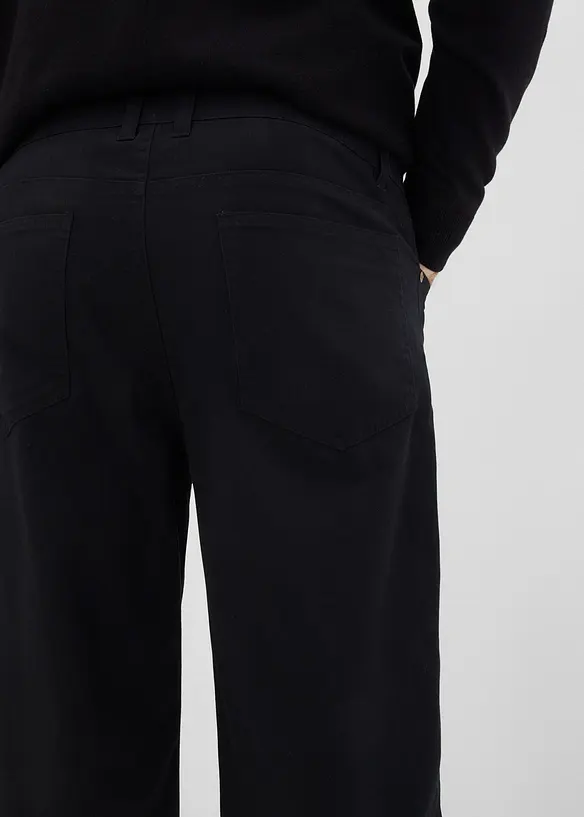 Pantalon loose en twill &agrave; taille &eacute;lastiqu&eacute;e, droit, bonprix
