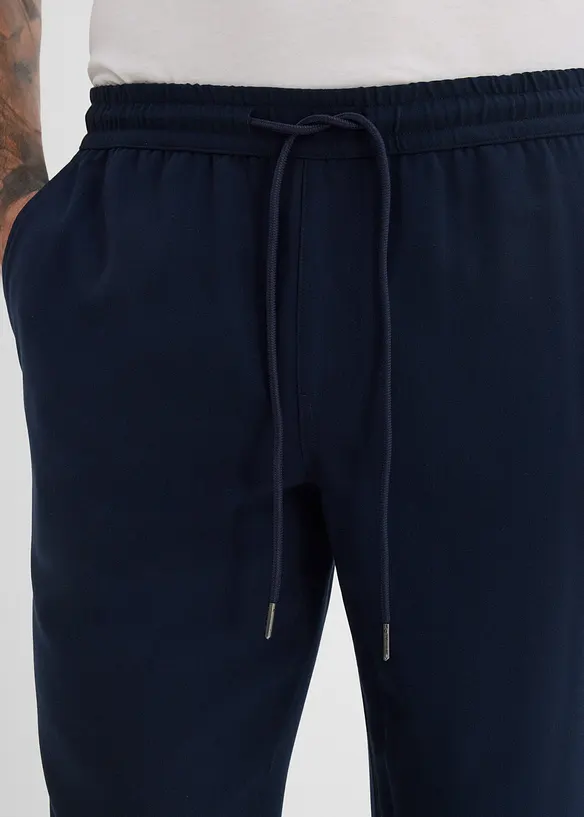 Chino extensible &agrave; taille &eacute;lastiqu&eacute;e, droit et ample, bonprix