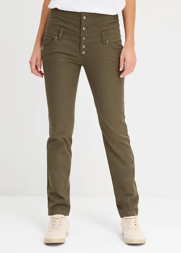Pantalon en twill extensible, bonprix