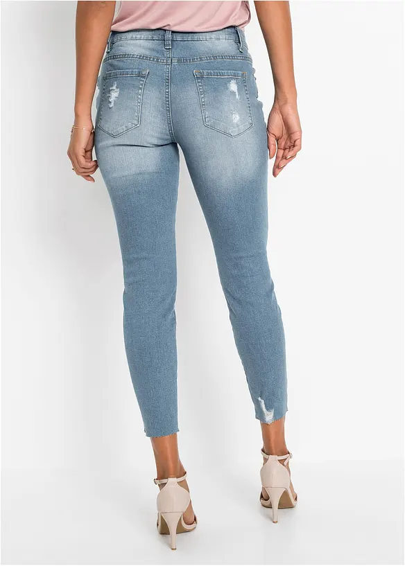 Jean skinny extensible &agrave; taille mi-haute, bonprix