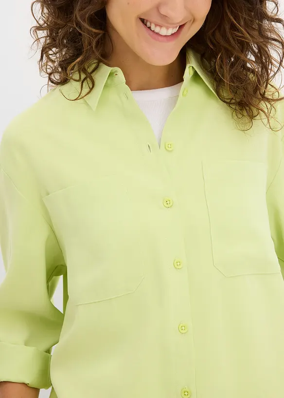 Chemisier fluide en viscose m&eacute;lang&eacute;e, bonprix