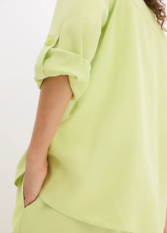 Chemisier fluide en viscose m&eacute;lang&eacute;e, bonprix