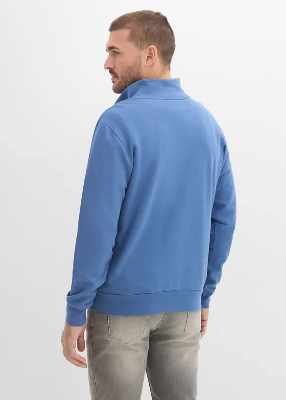 Sweat &agrave; col zipp&eacute; 100% coton, bonprix