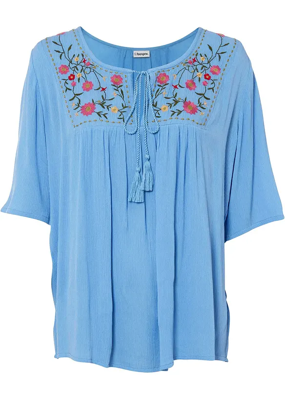 Tunique en viscose effet froiss&eacute;, bonprix