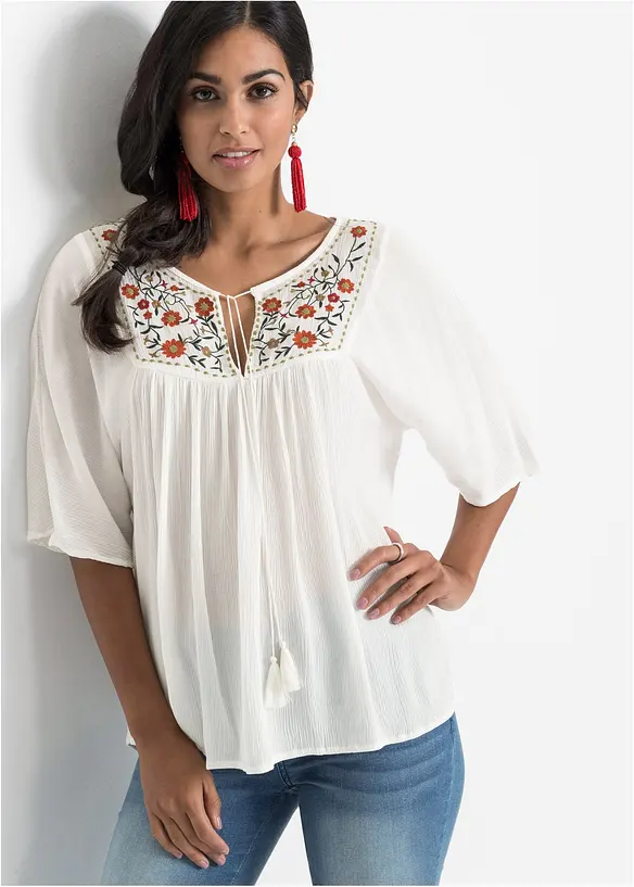 Tunique en viscose effet froiss&eacute;, bonprix