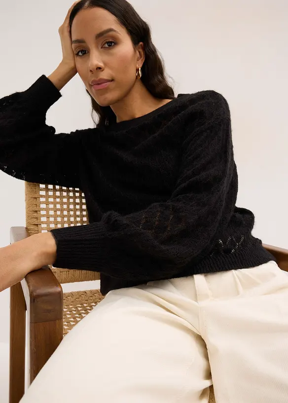 Pull ajour&eacute;, bonprix