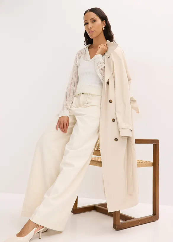 Pull ajour&eacute; doux, bonprix