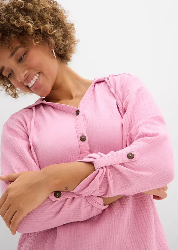 Blouse l&eacute;g&egrave;re en gaze de coton, bonprix