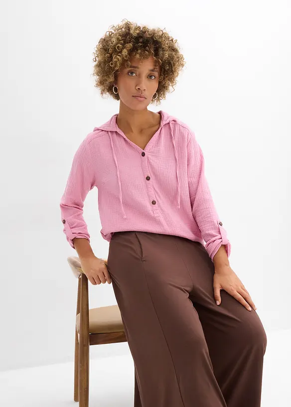 Blouse l&eacute;g&egrave;re en gaze de coton, bonprix
