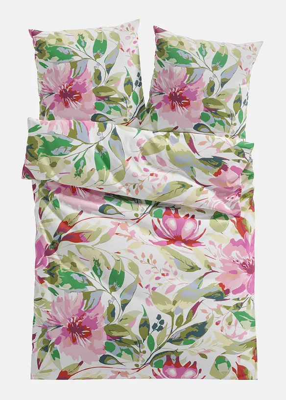 Parure de lit en coton m&eacute;lang&eacute;, bonprix