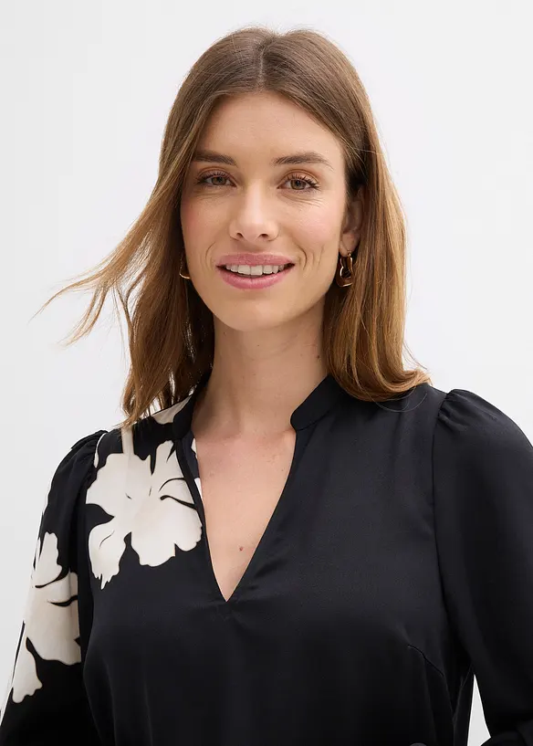 Blouse en mousseline imprim&eacute;e, bonprix