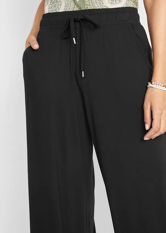 Pantalon fluide en jersey viscose extensible, bonprix
