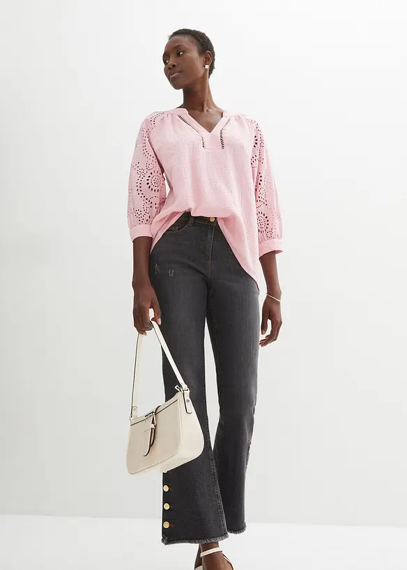 Tunique a&eacute;rienne en gaze de coton, bonprix