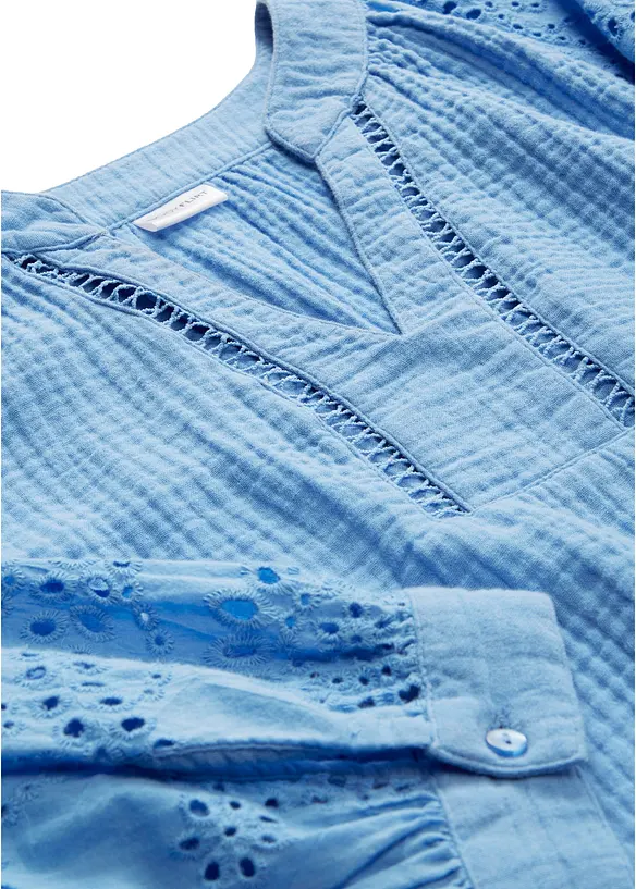 Tunique a&eacute;rienne en gaze de coton, bonprix