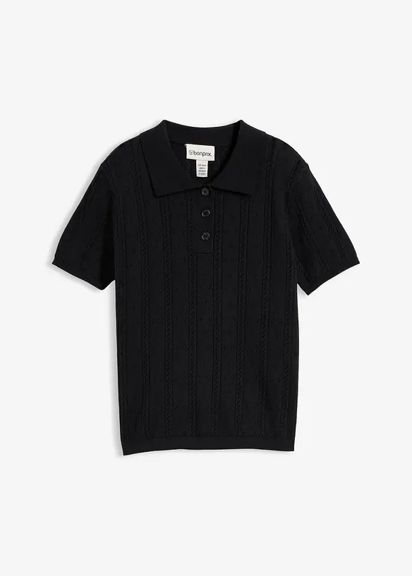 Pull ajour&eacute; en coton et soie, bonprix