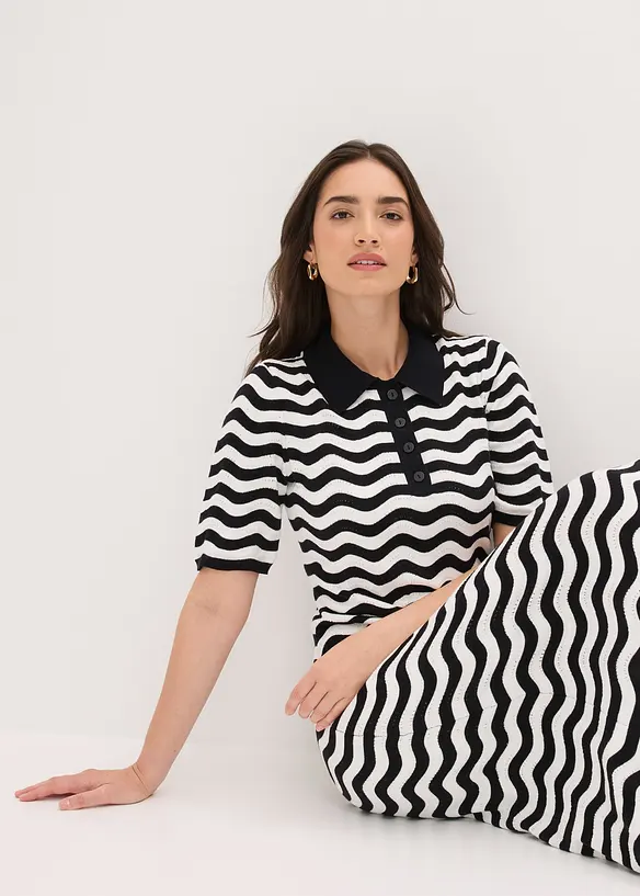 Robe en maille 100% coton, bonprix