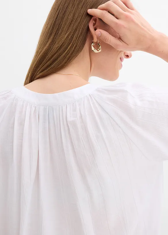 Blouse manches courtes, effet froiss&eacute;, bonprix