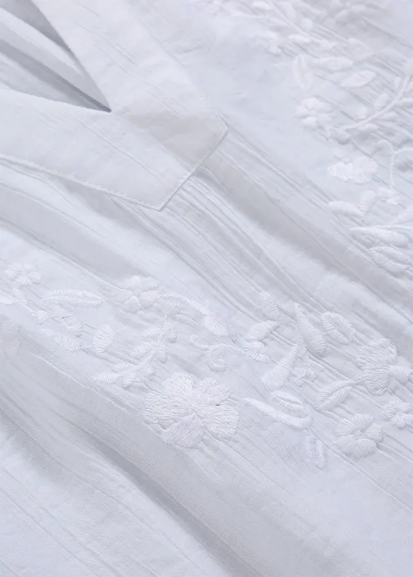 Blouse manches courtes, effet froiss&eacute;, bonprix