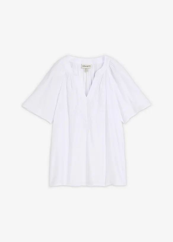 Blouse manches courtes, effet froiss&eacute;, bonprix