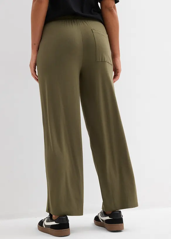 Pantalon fluide en jersey viscose extensible, bonprix