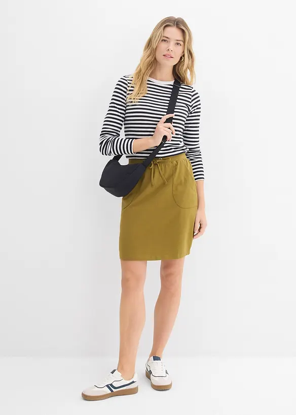 Jupe extensible en coton, bonprix