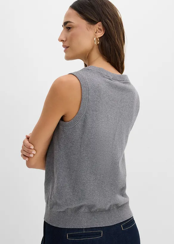 Pull sans manches 100% coton, bonprix