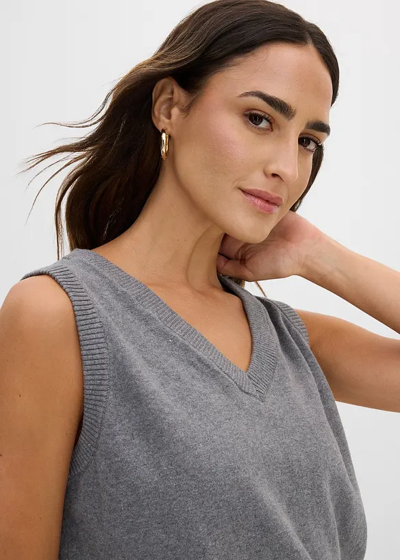 Pull sans manches 100% coton, bonprix