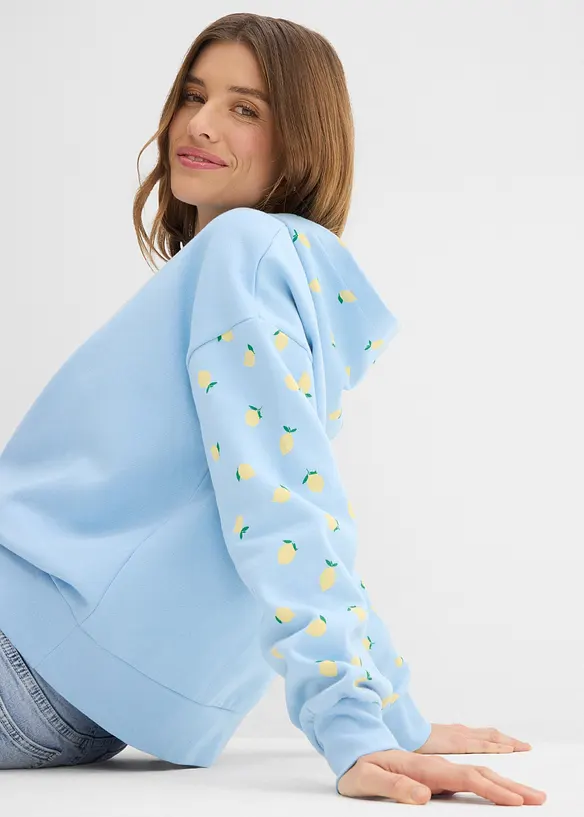 Sweat large &agrave; capuche 100% coton, bonprix