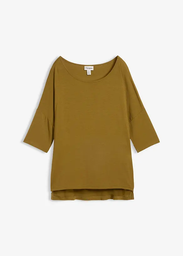 T-shirt boxy en viscose extensible, bonprix