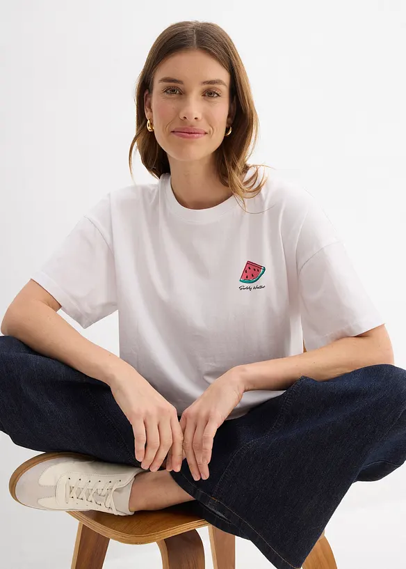 T-shirt oversize 100% coton, bonprix