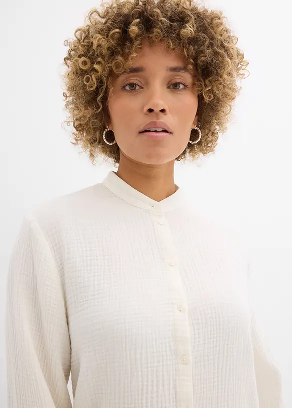 Chemisier long en gaze de coton, bonprix