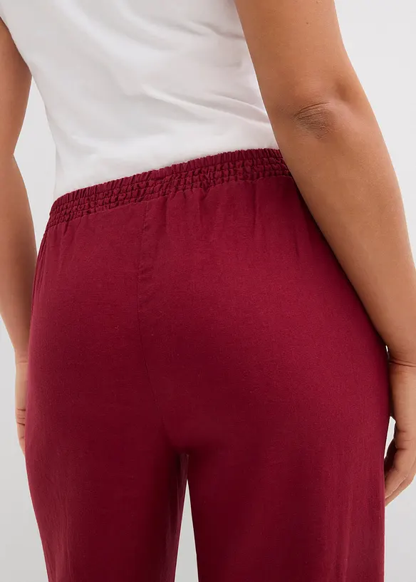Pantalon palazzo en lin m&eacute;lang&eacute;, bonprix