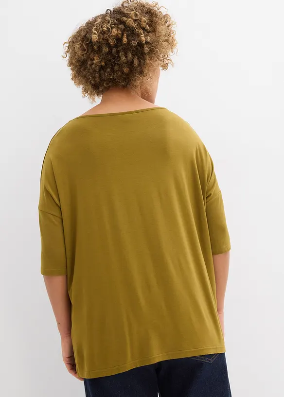 T-shirt boxy en viscose extensible, bonprix