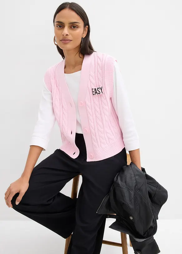 Gilet sans manches en maille, bonprix