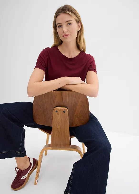 T-shirt long en viscose douce, bonprix