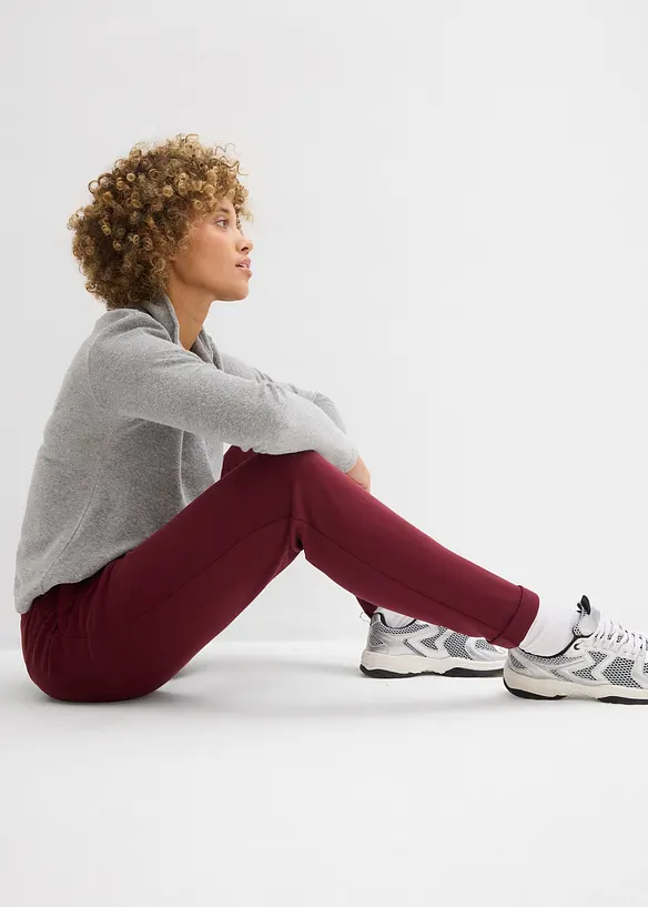 Pantalon jogger en viscose m&eacute;lang&eacute;e, bonprix