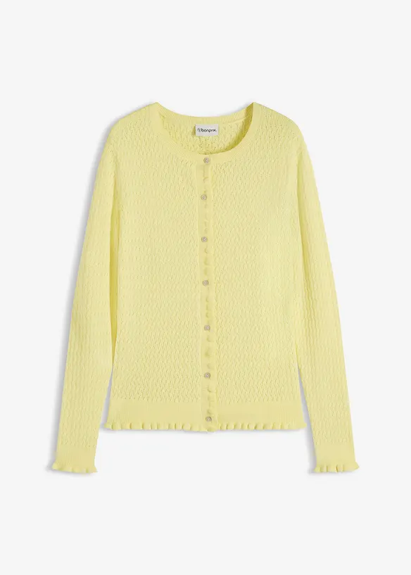 Gilet en maille ajour&eacute;e, bonprix